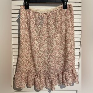 Floral mid-length flowy Skirt